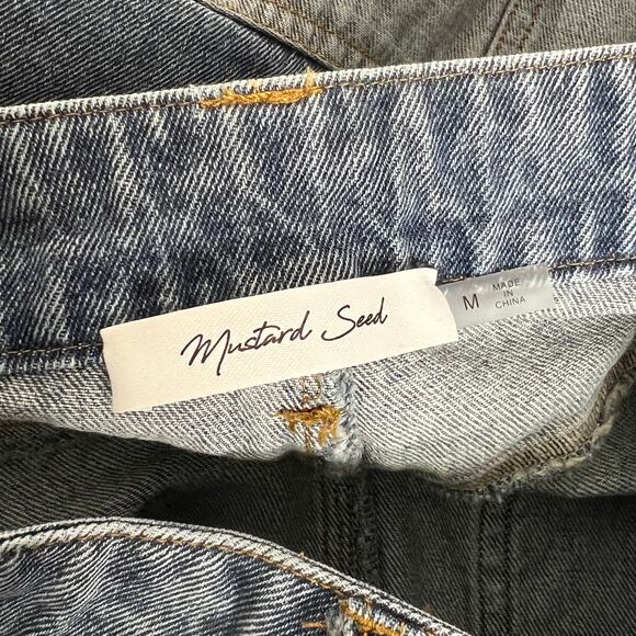 Mustard Seed Denim Midi Jean Skirt Size Medium - Picture 3 of 9